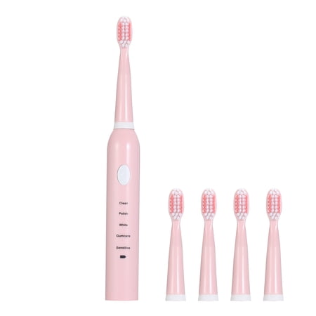 SA-86 Electric Toothbrush USB Rechargeable Toothbrush High Frequency Little Noise Timing Toothbrush 5 modes Adjustable Waterproof 4 Brush Heads