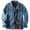 Light Blue, variant on Clearance! ZVNAΖH Men's Snap Jean Jacket Western Cowboy Plaid Flannel Lined Work Denim Trucker Jackets