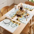 thumbnail image 5 of Sunflower Eucalyptus Leaf Placemats Set of 2, Farmhouses Watercolor Plants Non-Slip Place Mats Washable Table Mats for Kitchen Dining Table Decorations Indoor/Outdoor, 5 of 9