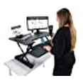 thumbnail image 3 of Victor DCX760G High Rise Collection Height Adjustable Standing Desk with Removable Keyboard Tray | Gray | 36â€ Wide Standing Desk | Professional or Home Use | Compatible with Most Monitor Arms, 3 of 5
