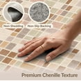 thumbnail image 6 of ODIKA 3'x5' Tan Geometric Patchwork Abstract Washable Throw Rug Interlocking Tile Mosaic Faceted Squares Modern Repeat Stain Resistant, Low Profile, Non-Slip for Entryway, Kitchen, Mudroom, 6 of 7