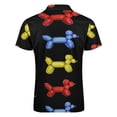 thumbnail image 5 of Balloon Dogs, Black Background Men Zipper T-shirt Summer Casual Short Sleeve T-shirt Top, 5 of 7