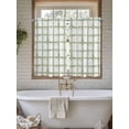 thumbnail image 4 of Sage Green Buffalo Plaid Living Room Curtains 2 Panel, Farmhouse Check Stripes Geometric Cafe Window Treatment, Farmhouse Bedroom Bathroom Kitchen Curtains Drapes 104"x54", 4 of 6