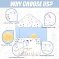 thumbnail image 3 of 60 Pack Baby Shower Thank You Cards with Envelopes & Stickers, 4x6 Inch Blue Gold Foil Value Bulk for Boy, 3 of 7