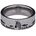 thumbnail image 2 of Zebra Tungsten Carbide Ring, 2 of 9