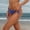 Blue, variant on Women High Waist T Back Swim Bottom Knit Bikini Pants Tie Side Beach Pool Wear Hot Pink S