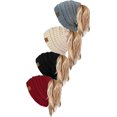 thumbnail image 1 of HSHDLDF Ponytail Messy Bun BeanieTail Women's Beanie Solid Ribbed Hat Cap, 1 of 5