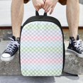 thumbnail image 6 of Disketp Colorful Checkerboard School Backpack, Lightweight Basic Middle School Bookbags 17 Inch Casual Daypack for Student College, Travel or Outdoor, 6 of 6