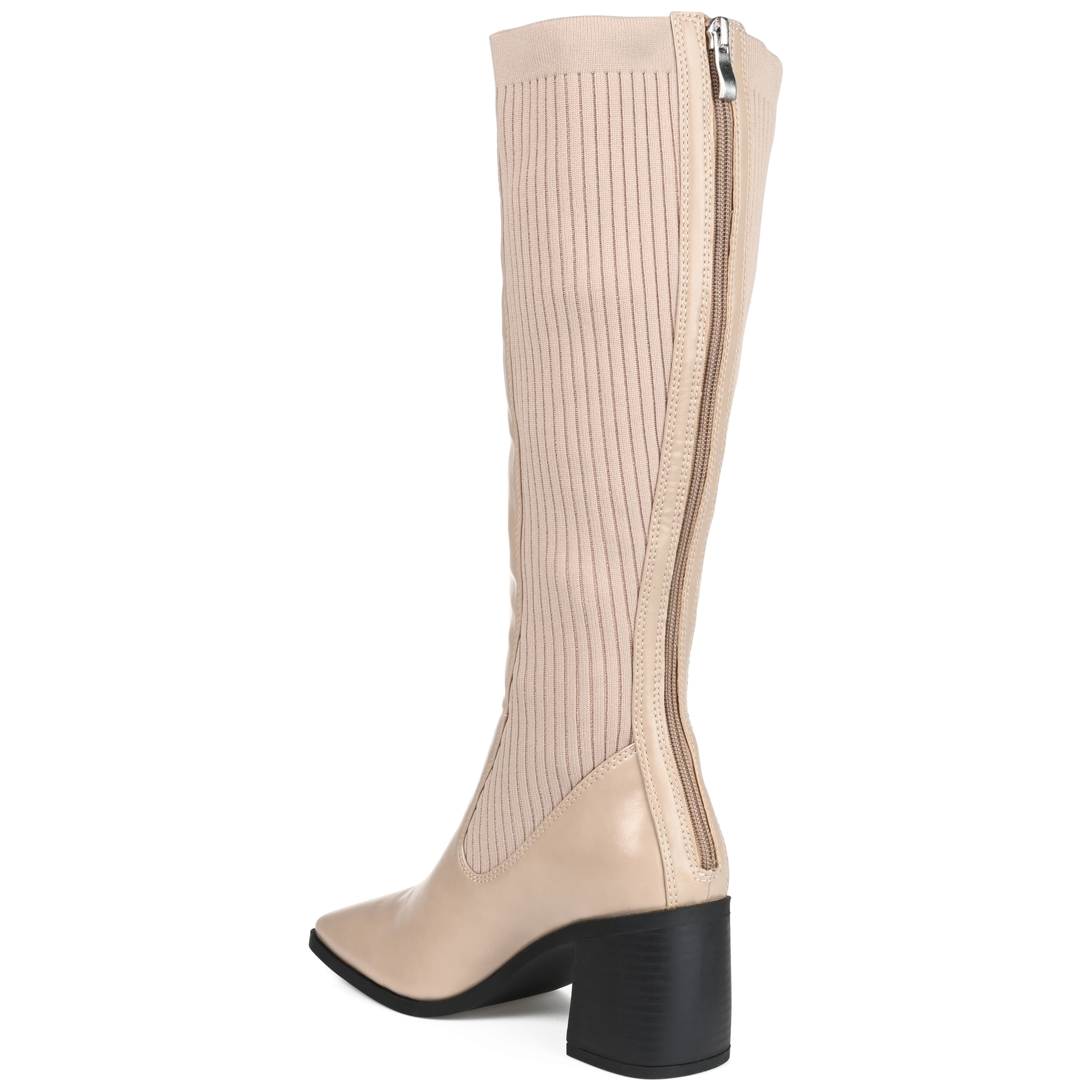 Journee Womens Winny Stacked Heel Knee High Boots