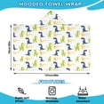 thumbnail image 2 of Dinosaur with Rrrr Pattern Hooded Bath Towel，50"x30" for Ages 3 To 12 Kids, Quick Dry Lightweight Soft Microfiber Hood Beach Towel Cover Up for Kids, 2 of 7