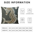 thumbnail image 5 of Euro Sham, Brown Euro PillowcasesEuropean Pillow Covers, Sea Horse, Pearl, Beach Style Euro Size Pillow Shams Easter - Noble Sea Horse, 5 of 5