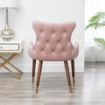 thumbnail image 5 of Lindale Contemporary Velvet Accent Chair Nailhead Trim, Plush Upholstery, Pink, 5 of 11