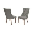 thumbnail image 3 of Walnut Wood 9pc Dining Set with Extendable Table and Gray Linen Chairs, 3 of 3