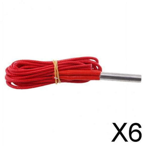 BELOVING 6X 12V 40W 6x30mm Cartridge Heater Heating Tube 1m For RepRap 3D Printer