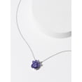thumbnail image 6 of Forever Facets Platinum over Sterling Silver Simulated Amethyst Paw Print Necklace, 6 of 6