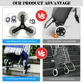 thumbnail image 6 of ANSTING Foldable Shopping Cart for Groceries with Wheels, Heavy Duty Wagons Carts Foldable, 2-in-1 Tri-Wheels Climbing Carts with Detachable Removable Bag (Black), 6 of 8