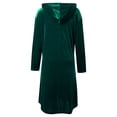 thumbnail image 3 of LEKODE cloak with sleeves renaissance cloak cloak with hood women adult capes Fashion Tops Vintage Size Womens Sweater Blouse High Plus Cloak Hooded Low Women's Golden Blouse Green S, 3 of 3