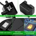thumbnail image 3 of Fuente solar, fuentes solares para bebedero para pájaros de 3 W, LED de color, 8 boquillas, protección de seguridad, bomba de fuente de agua con energía solar para bebedero para pájaros, estanque y jardín, 3 of 5