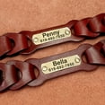thumbnail image 4 of Didog Genuine Leather Braided Dog Collar with Custom Name Plate Heavy Duty Buckle L-XL, 4 of 14