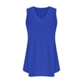 thumbnail image 2 of CKpwisy Womens Loose Tank Tops V Neck Basic Solid Color Casual Shirts Sleeveless Flowy Summer Tunic Pullover Dressy Going Out Vacation Trendy Tees, 2 of 5