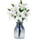 thumbnail image 3 of Xiao Hua Juego de 5 flores de lirio artificiales con un toque realista, ideal para bodas, fiestas, jardines y decoración de oficinas. Flores de lirio artificiales blancas., 3 of 5
