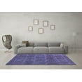 thumbnail image 3 of Ahgly Company Machine Washable Indoor Rectangle Abstract Blue Modern Area Rugs, 3' x 5', 3 of 4