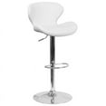 thumbnail image 1 of Bowery Hill Tabouret de Bar Réglable en Faux Cuir en Blanc, 1 of 4