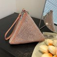 thumbnail image 1 of Bolso De Hombro Bolso Bandolera Para Mujer Durable Diamond Triangular Lady Daily Leisure (Rosa), 1 of 7
