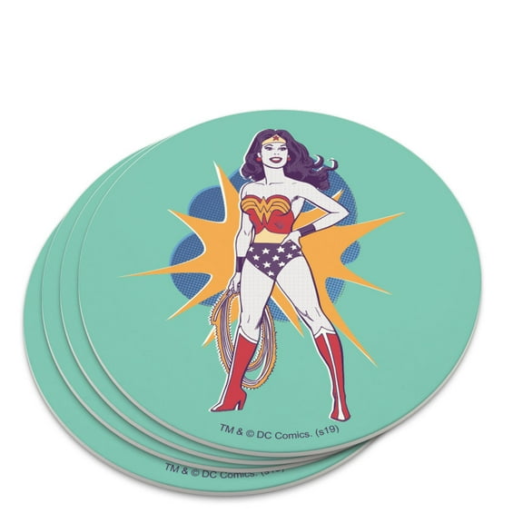 Wonder Woman Vintage Woman Novelty Coaster Set