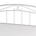 thumbnail image 4 of Bowery Hill Traditional Metal King Headboard with Arched Scroll in White, 4 of 4