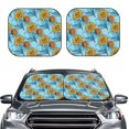 thumbnail image 2 of Haiem Sunflowers Car Windshield Sun Shade (2 Pieces) Foldable Windshield Sun Shade Car Accessories for Truck SUV Pickup-Small, 2 of 7