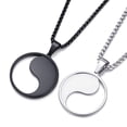 thumbnail image 2 of Collar MOO&LEE Colgante Yin Yang 24 cm Acero Inoxidable, 2 of 9