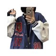 thumbnail image 2 of Yuemengxuan Women Fashion Letter Embroidery Long Sleeve Oversized Baseball Jackets, 2 of 9