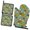 Rooster and Pumpkin, variant on Rooster and Pumpkin Blue Pattern Oven Mitts and Pot Holder Sets 2 Pcs for Kitchen Baking, Cooking and Grilling, Heat Resistant Up To 392 °F