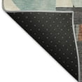 thumbnail image 5 of Addison Rugs Mayfield Premium Machine Washable Transitional Geometric Gray Round Rug, 8' X 8' Machine Washable Transitional Geometric Gray Oversized Sherpa Throw Blanket, 5 of 6