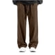 thumbnail image 1 of Pantalones de pana de color liso con bolsillos y pierna recta para hombre, 1 of 8