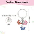 thumbnail image 2 of Uxcell Keychains for Women, Enameled Charm Keychain Car Key Ring Pendant Key Chains, Handbag Decor Pink Purple, 2 of 6