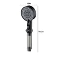 thumbnail image 5 of Tuvgenk High Pressure Shower Head with Filters Rv Handheld Shower Head Plastic 5 Spray Modes Black Detachable Replacement with Hose, 5 of 5