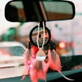 thumbnail image 4 of 3pcs Car Air Freshener Hanging Perfume Bottles Refillable Glass Diffuser Bottles With Wood Lid Essential Oil Car Freshener Pendant For Auto Ornaments, 4 of 4