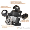 thumbnail image 3 of 2 Pack Stainless Steel Closet Rod Brackets, 1-1/4 Inch Heavy Duty Closet Rod End Support, U-Shaped Closet Pole Holder Flange Rod Sockets with Adjustable Screws, Black, 3 of 4