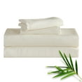 thumbnail image 1 of Hitime 4PC Bamboo King Sheet Set, Deep Pocket Fit 16", Breathable Super Soft Luxury Hotel Style Home Decor King Size Sheet Set, Gift for Women, Men - 2 Pillowcases, 1 Flat Sheet, 1 Fitted Sheet, 1 of 9