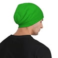 thumbnail image 5 of Xecao Green Print Beanie Knitted Hat for Men Women, Winter Fashion Knit Cuffed Caps Unisex, 5 of 7