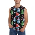 thumbnail image 1 of Fotbe Disco Mirror Ball Snowman Men's Camiseta sin Mangas Estampada para Hombres, Playera Casual para Gimnasio, Entrenamiento, Playa-XX-Large, 1 of 7