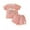Pink, variant on Ruyang Toddler Girl Floral Outfit Short Sleeve Shirt Tops Summer Spring Cute Drawstring Shorts Set Casual Baby Girl Simple