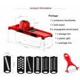 thumbnail image 6 of AGPtek Mandolin Slicer Vegetable Cutter Chopper Dicer - 6 Interchangeable Blades Kitchen Cutter Potato Onion Cutter Cheese Slicer Veggie Cutter with Peeler+Hand Protector+Food Storage Container, 6 of 8