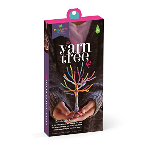 Crafttastic Tiny Yarn Tree Kit Miniature Thread Wrapped Wire Tree