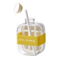 thumbnail image 1 of Botella cubo hielo molde 2-en-1 un con paja (500 ml) blanco, 1 of 9