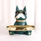 thumbnail image 2 of Bandeja creativa para estatuas, figuritas, llaves, adornos para el hogar, perro, entrada Bandeja de mano verde, 2 of 9