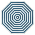 thumbnail image 2 of California Umbrella Venture Series 9 Ft Octagonal Aluminum Patio Umbrella W/ Push Lift & Fiberglass Ribs - Matted White Frame / Sunbrella Cabana Regatta Canopy, 2 of 7