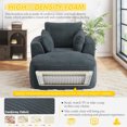 thumbnail image 5 of Comfy Oversized Corduroy Chaise Lounge Chair in Neutral Color, 1 Seat Modern Sofa Couch for Living Room Apartment, 5 of 11